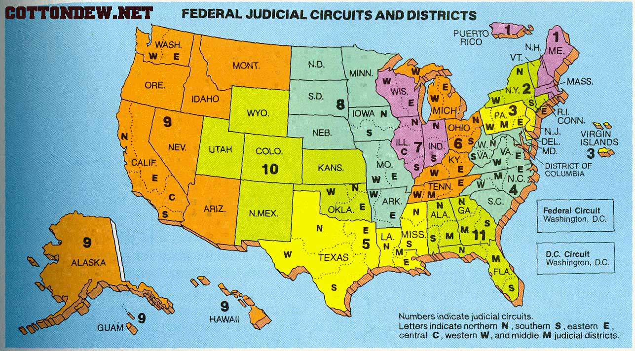 FederalJudicialCircuitsAndDistricts