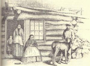 A drawing of a Mormon family is depicted while living in Pueblo. (Daily Record) 