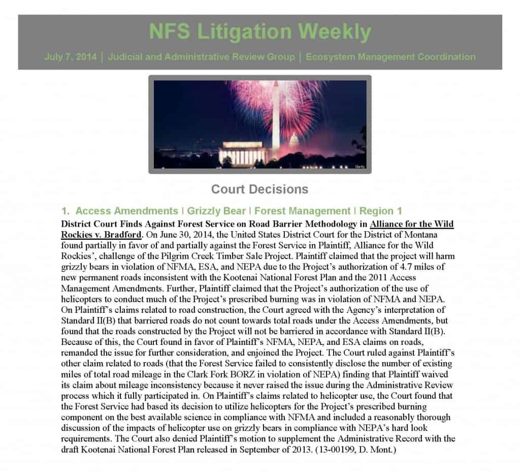 Pages from 2014_07_07 NFS Litigation Weekly