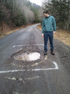 Pothole on USFS Road