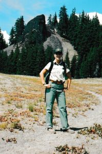 An Oregon State University Forestry 352: Wilderness Management student patrols the Wickiup Plain in the Three Sisters Wilderness. 